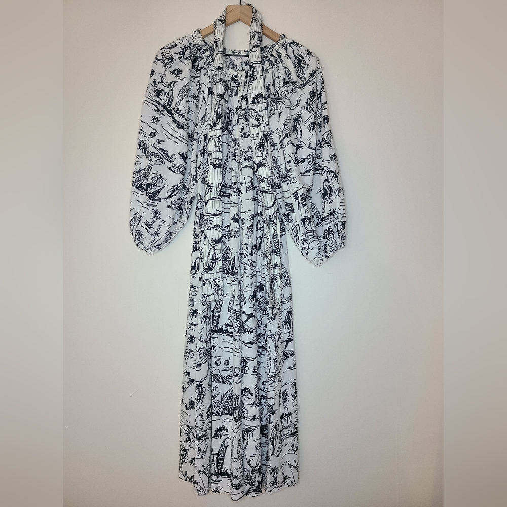 The Great 100% cotton derby dress, black getaway, size 2 (m) - Picture 6 of 16